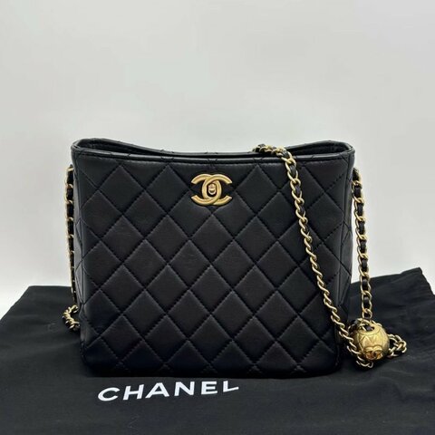 CHANEL23K金球hobo嬉皮肩背斜背包19*16*9 99新配件塵袋