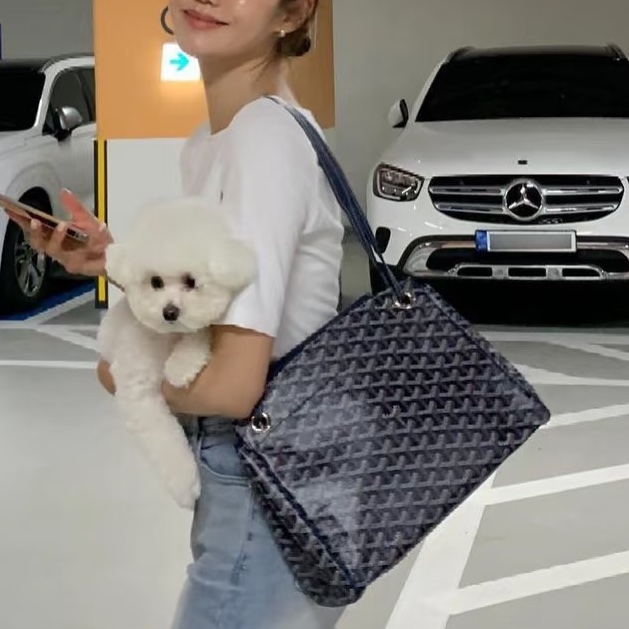 通勤神包😍99新🆕Goyard黑色Rouette tote通勤包托特單肩手提包-1