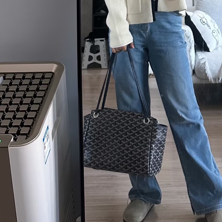 通勤神包😍99新🆕Goyard黑色Rouette tote通勤包托特單肩手提包-5