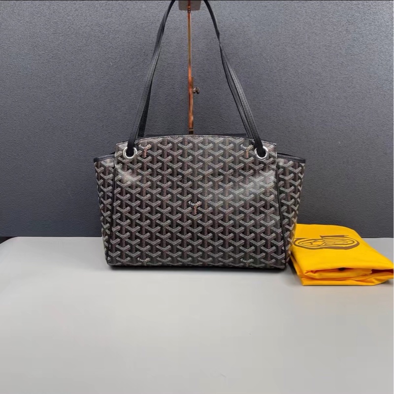 通勤神包😍99新🆕Goyard黑色Rouette tote通勤包托特單肩手提包-6