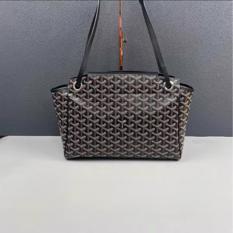 通勤神包😍99新🆕Goyard黑色Rouette tote通勤包托特單肩手提包-7