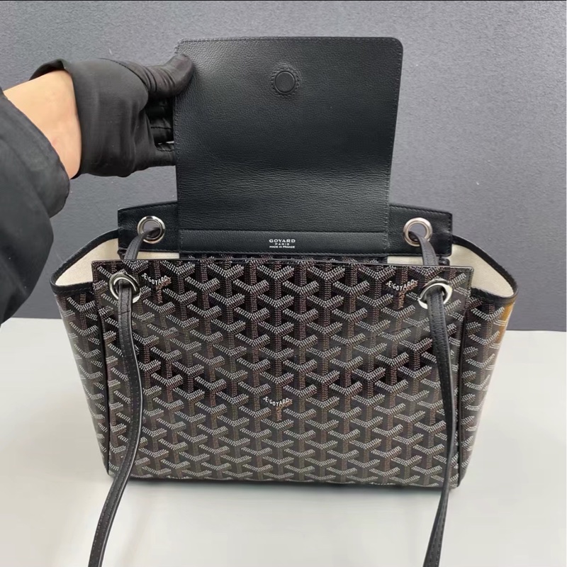 通勤神包😍99新🆕Goyard黑色Rouette tote通勤包托特單肩手提包-13