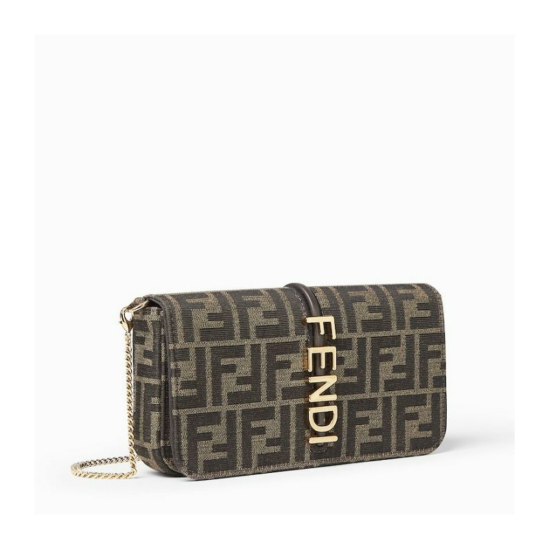 FENDI 石墨鏈錢包 8BS076AD23F1BA1_B-9