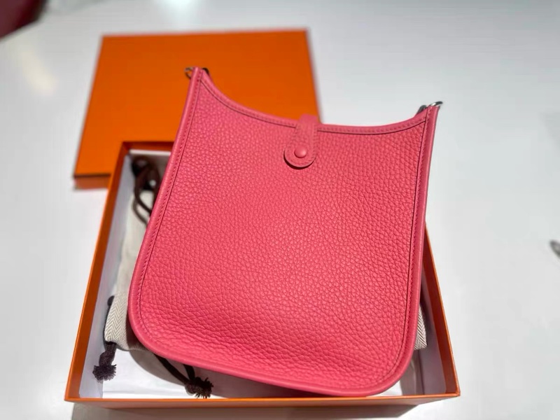 🌈Hermes💗Mini Evelyne💗唇膏粉銀扣🌟99.5新🌟全套有單🌟Stamp W🌟TC皮🌟-5