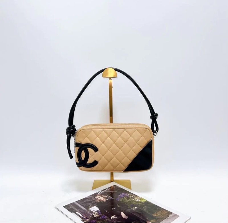 【96%新✨】Chanel香奈兒康鵬相機腋下包 Cambon Ligne Pochette Pouch-0
