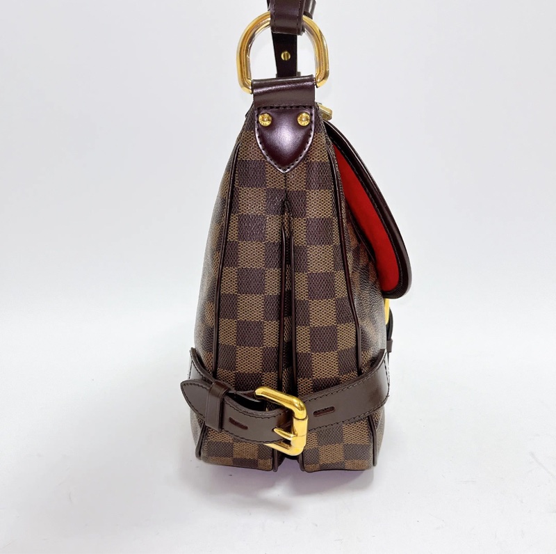 【93%新✨】LV棕色棋盤格中古腋下包｜單肩包 Damier Ebene Highbury-2