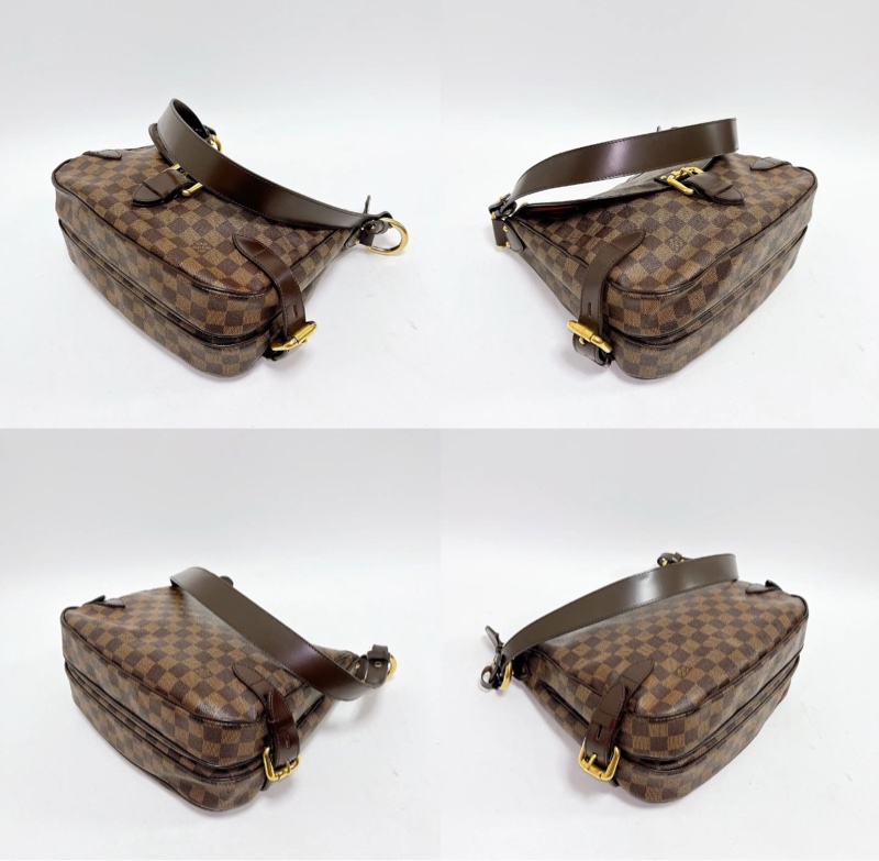 【93%新✨】LV棕色棋盤格中古腋下包｜單肩包 Damier Ebene Highbury-5