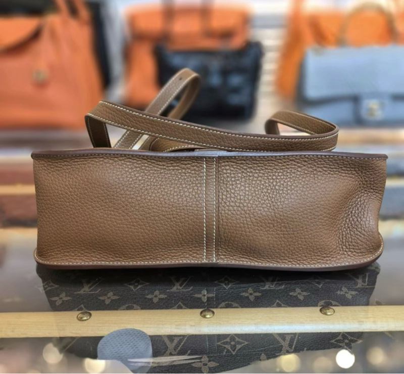 Hermes Halzan 25 Z刻 TC皮 金棕色 金扣 包裝齊全-5