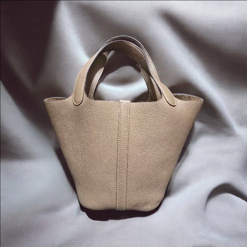 Hermes Picotin 18 菜籃子 威瑪犬米色 D0-1