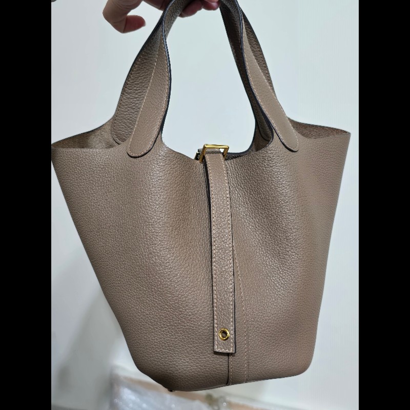 Hermes Picotin 18 菜籃子 威瑪犬米色 D0-5