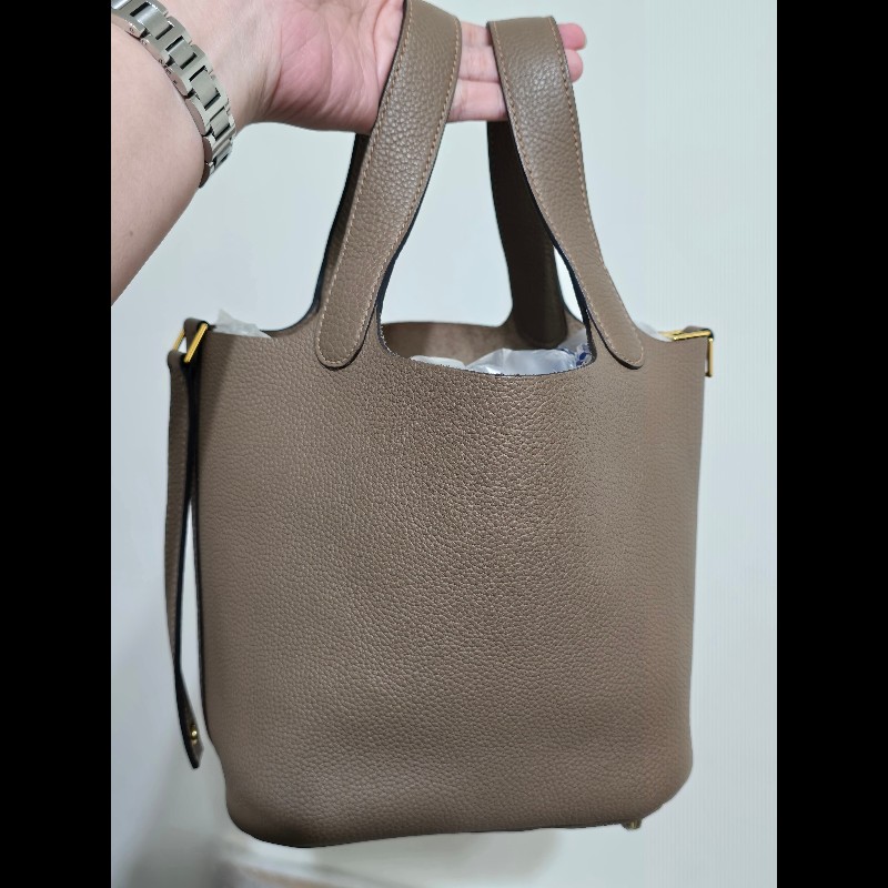 Hermes Picotin 18 菜籃子 威瑪犬米色 D0-6
