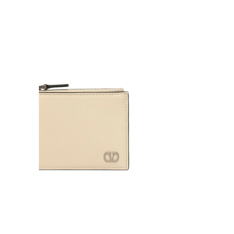 Vlogo Signature Grainy Calfskin 卡片包/零錢包-1
