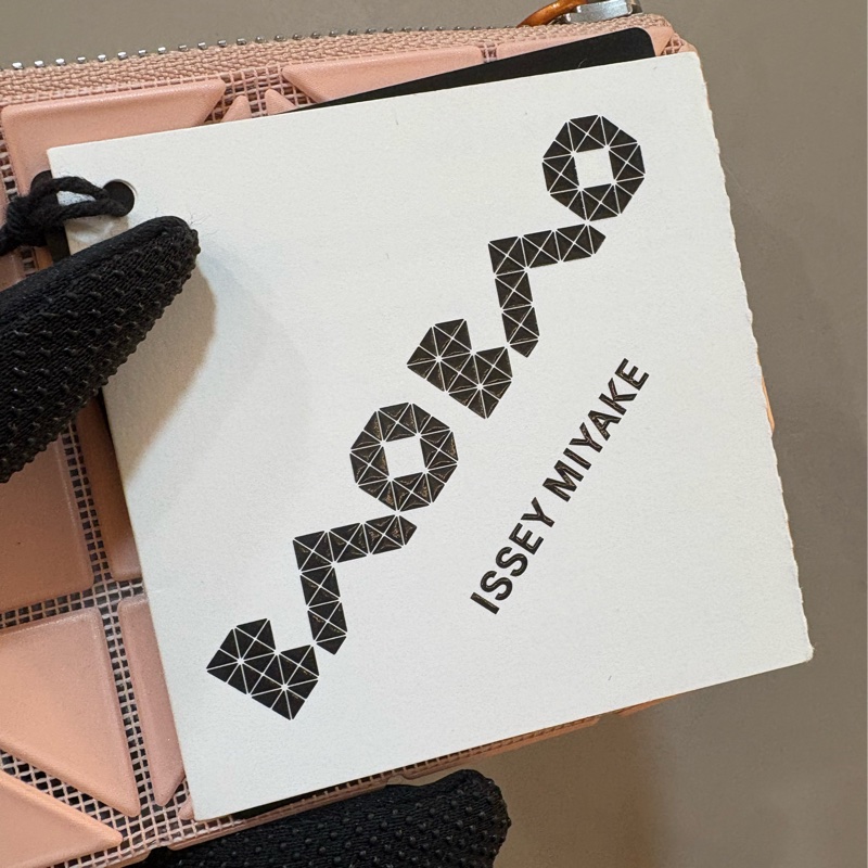 三宅一生 粉色四格拉鍊零錢包-5