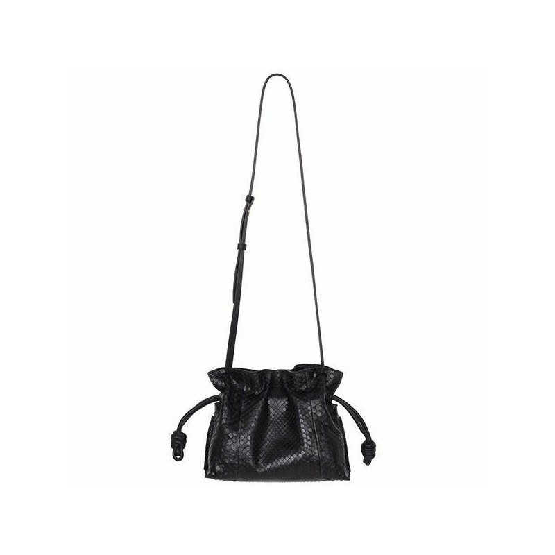 LOEWE 黑色弗拉明戈迷你手拿單肩包-0