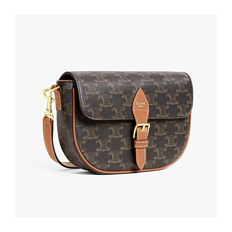 CELINE Celine 波點單肩背包 - Triomphe 帆布小牛皮款 122652GTL 04LU-1