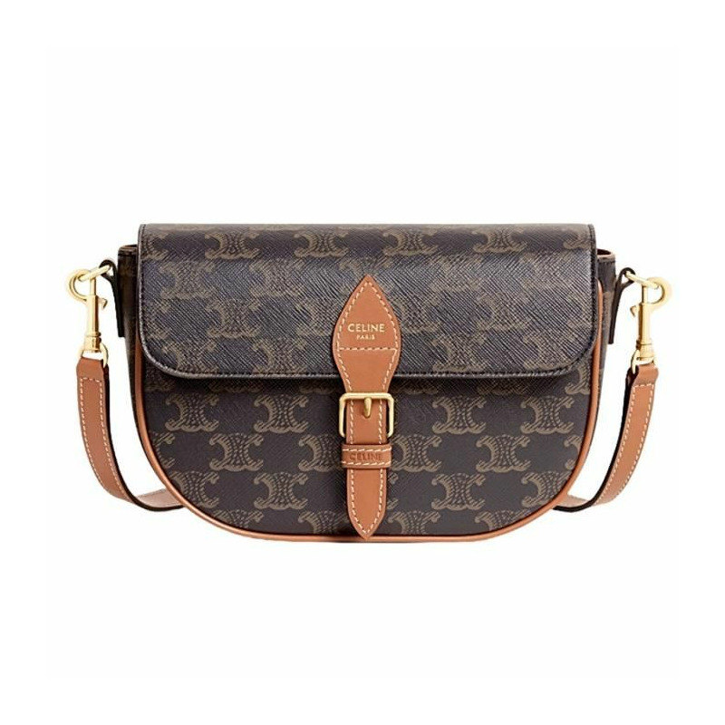 CELINE Celine 波點單肩背包 - Triomphe 帆布小牛皮款 122652GTL 04LU-7