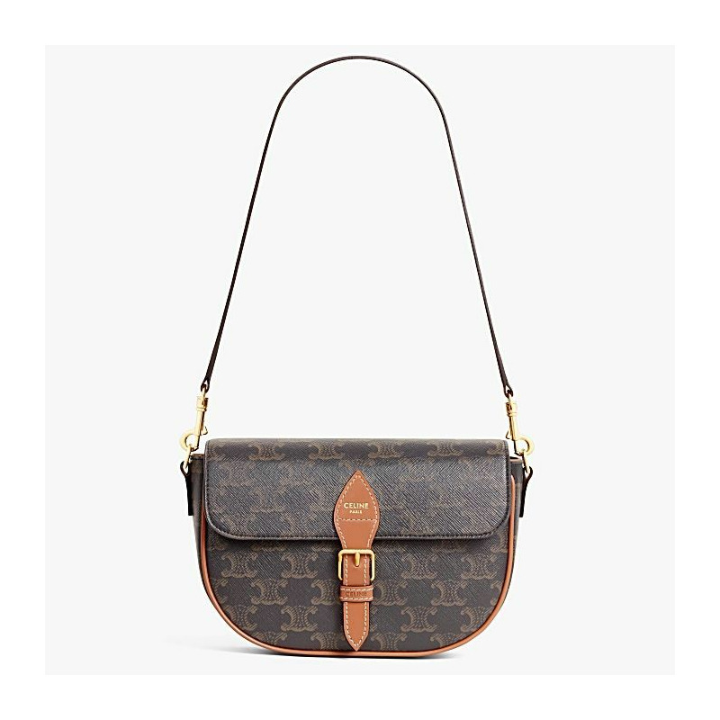 CELINE Celine 波點單肩背包 - Triomphe 帆布小牛皮款 122652GTL 04LU-11