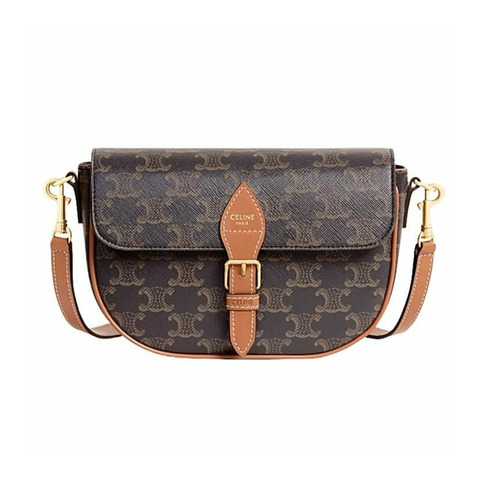 CELINE Celine 波點單肩背包 - Triomphe 帆布小牛皮款 122652GTL 04LU