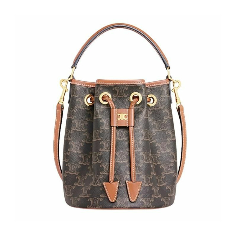 CELINE Teen Clara 包 - Triomphe 帆布小牛皮款，印記：121672CAS 04LU-5