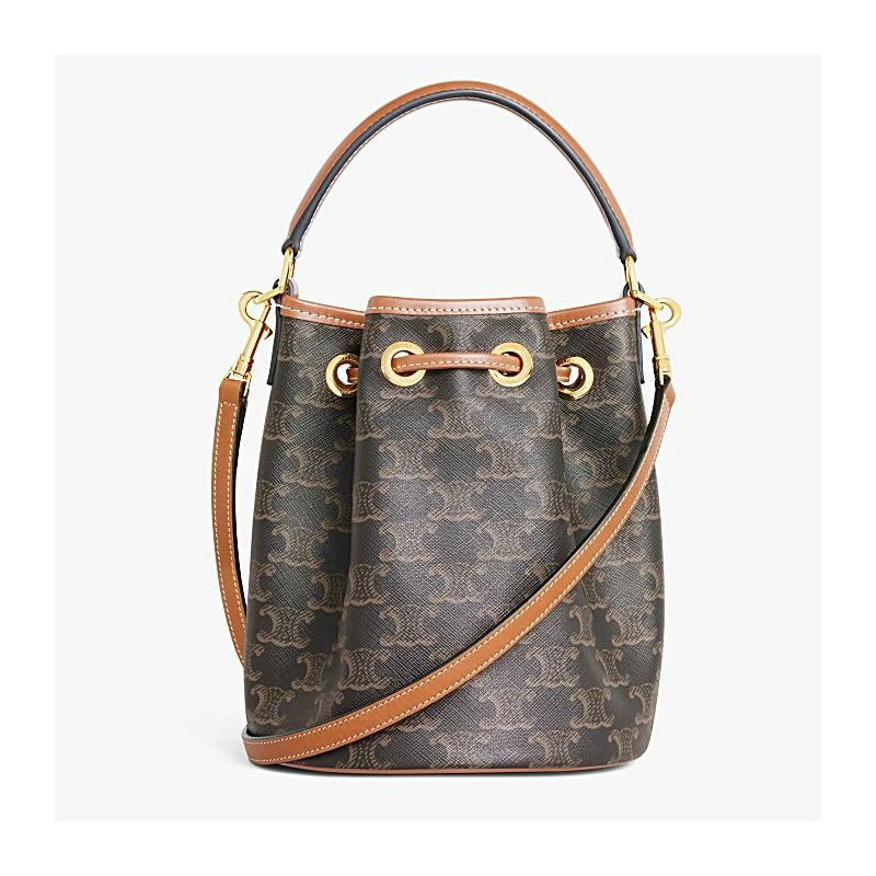 CELINE Teen Clara 包 - Triomphe 帆布小牛皮款,印記:121672CAS 04LU-2