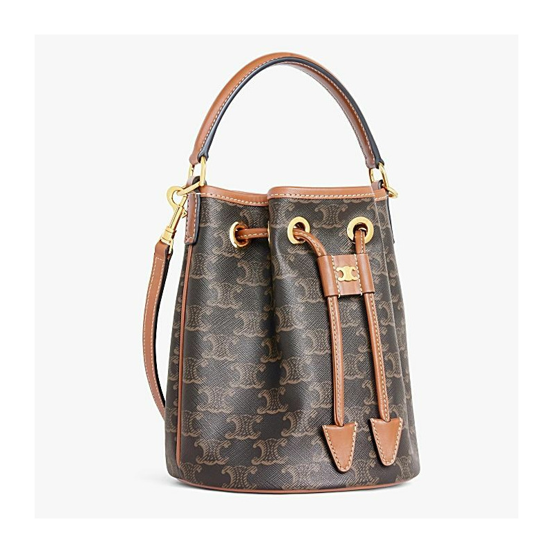 CELINE Teen Clara 包 - Triomphe 帆布小牛皮款,印記:121672CAS 04LU-6