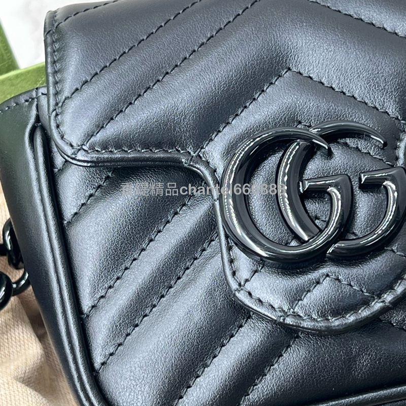 💗香緹國際精品💗 685 Gucci 馬蒙黑鏈帶包 #盒裝完整-2