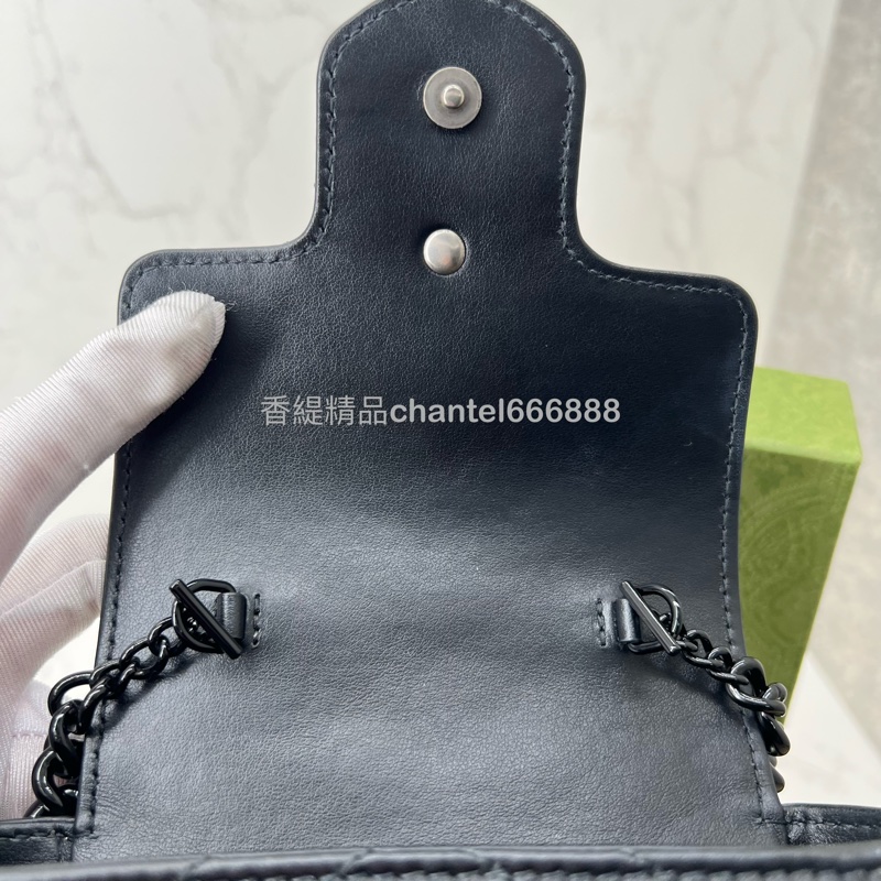 💗香緹國際精品💗 685 Gucci 馬蒙黑鏈帶包 #盒裝完整-9
