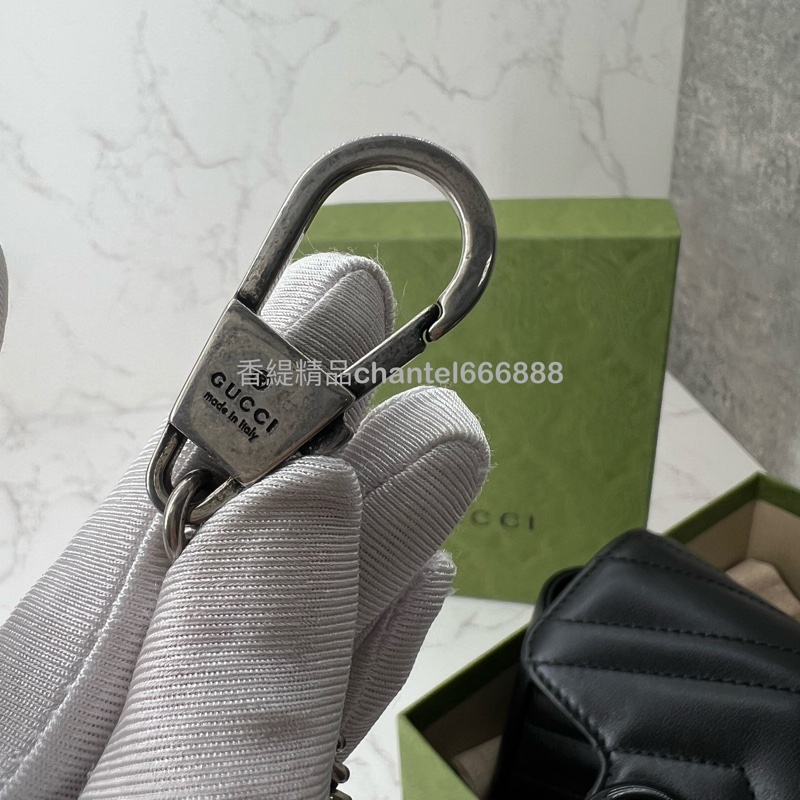 💗香緹國際精品💗 685 Gucci 馬蒙黑鏈帶包 #盒裝完整-12