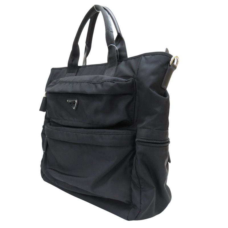黑色 尼龍 公事包 兩用包【PRADA 普拉達】 2VG040-2