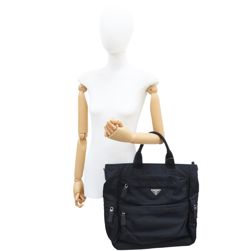 黑色 尼龍 公事包 兩用包【PRADA 普拉達】 2VG040-9