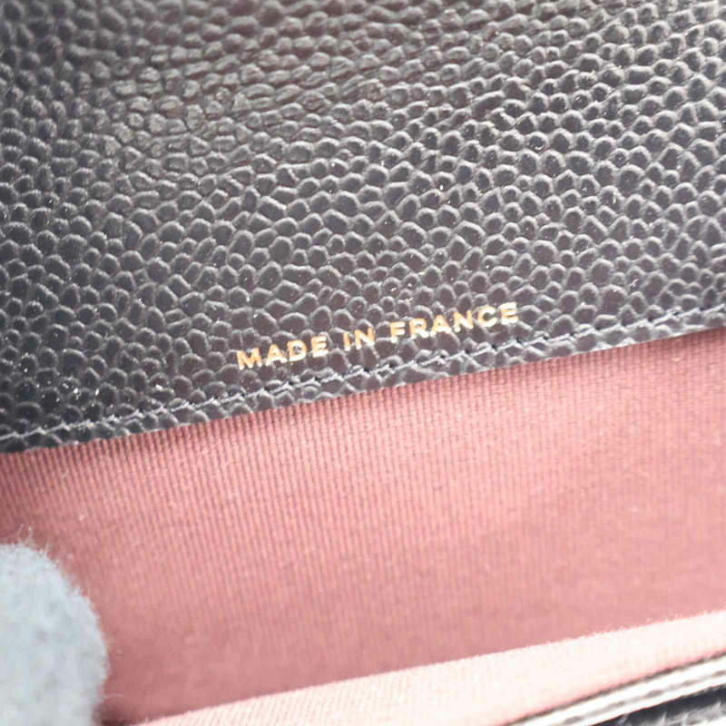 黑色牛皮 菱格紋 荔枝紋 卡夾 名片夾 AP0214【CHANEL 香奈兒】 AP0214-8