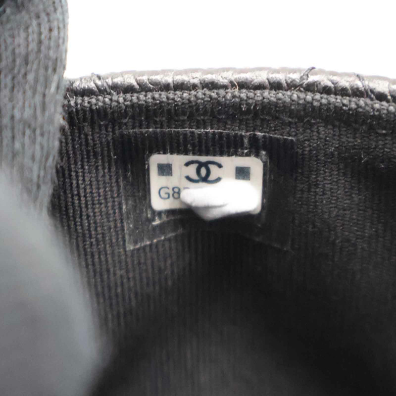 黑色牛皮 菱格紋 荔枝紋 卡夾 名片夾 AP0214【CHANEL 香奈兒】 AP0214-9