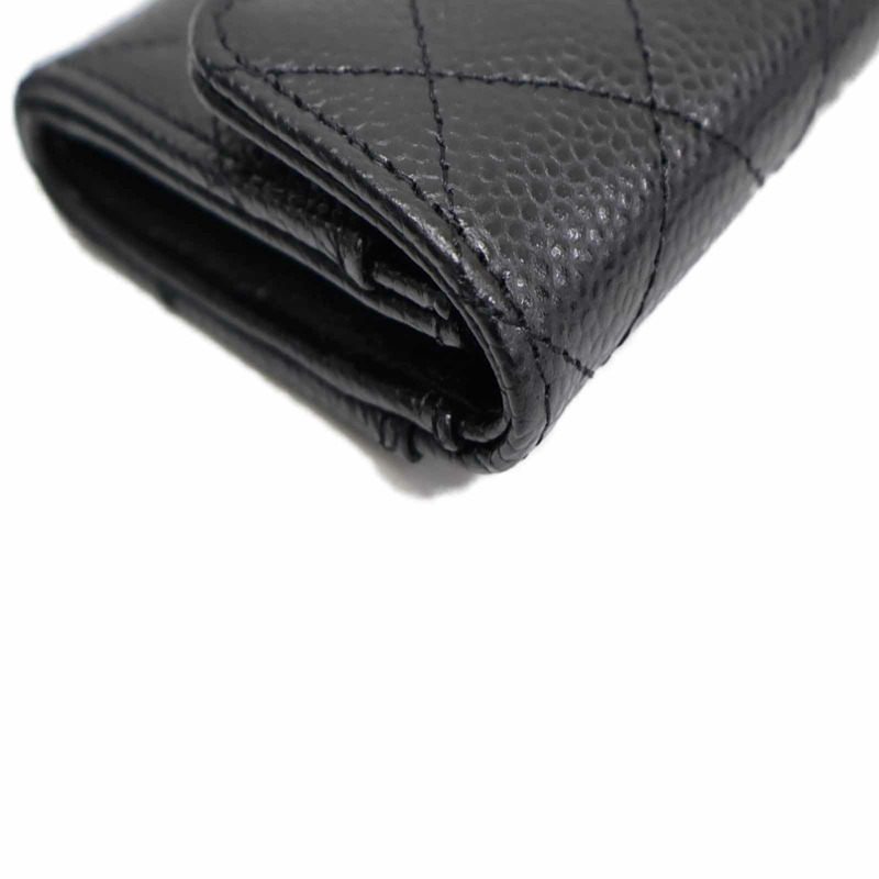 黑色牛皮 菱格紋 荔枝紋 卡夾 名片夾 AP0214【CHANEL 香奈兒】 AP0214-12