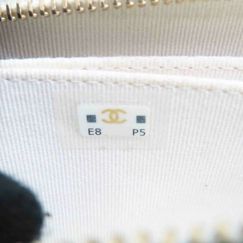 白色 荔枝紋牛皮 Coin Case 拉鍊零錢包【CHANEL 香奈兒】-6
