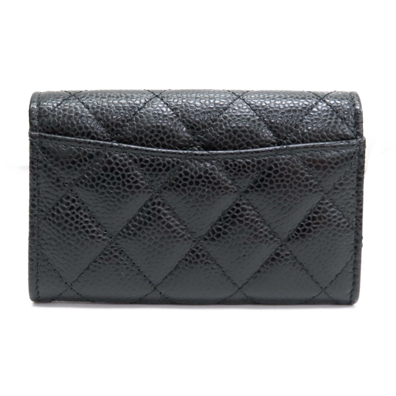 黑色 牛皮 Card Case 卡夾 扣式短夾【CHANEL 香奈兒】 AP0214-1