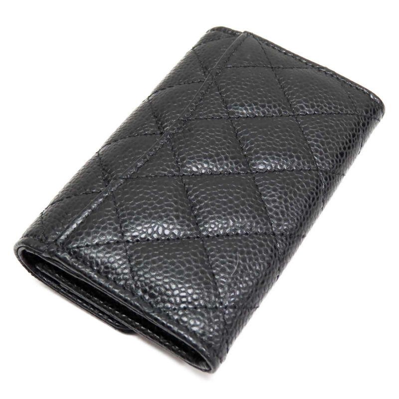 黑色 牛皮 Card Case 卡夾 扣式短夾【CHANEL 香奈兒】 AP0214-3