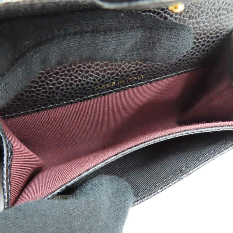 黑色 牛皮 Card Case 卡夾 扣式短夾【CHANEL 香奈兒】 AP0214-4