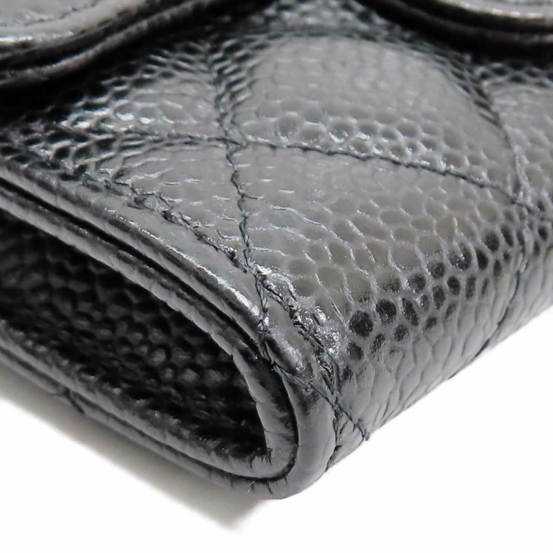 黑色 牛皮 Card Case 卡夾 扣式短夾【CHANEL 香奈兒】 AP0214-7