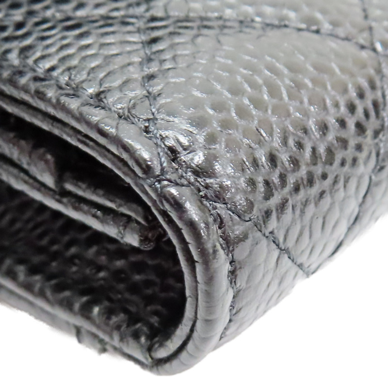 黑色 牛皮 Card Case 卡夾 扣式短夾【CHANEL 香奈兒】 AP0214-9