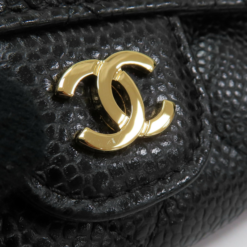 黑色 牛皮 Card Case 卡夾 扣式短夾【CHANEL 香奈兒】 AP0214-11