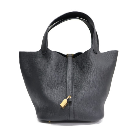 黑色 TC牛皮 Picotin Lock 22 手提包 K刻【HERMES 愛馬仕】