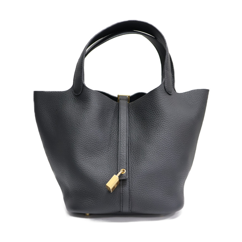 黑色 TC牛皮 Picotin Lock 22 手提包 K刻【HERMES 愛馬仕】-0