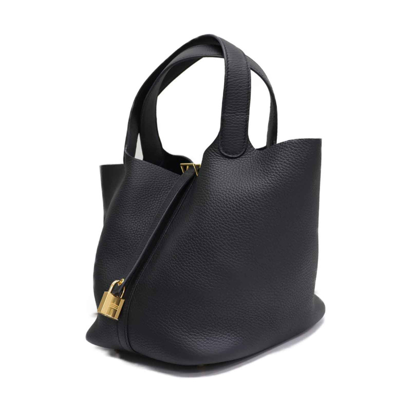 黑色 TC牛皮 Picotin Lock 22 手提包 K刻【HERMES 愛馬仕】-2
