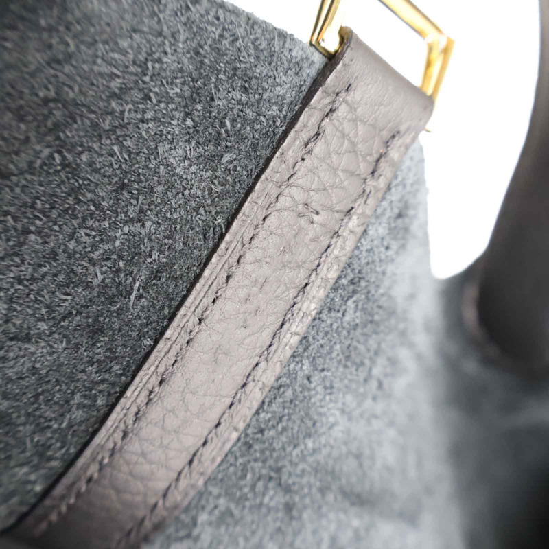 黑色 TC牛皮 Picotin Lock 22 手提包 K刻【HERMES 愛馬仕】-6