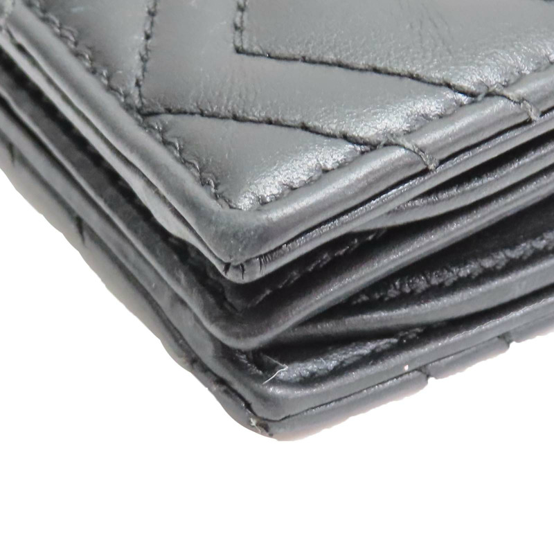 黑色 牛皮 GG Marmont Wallet 兩折短夾【GUCCI 古馳】 466492-11