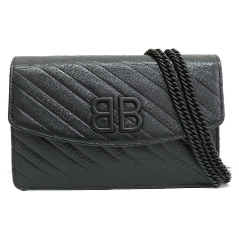 黑色牛皮 BB 鏈條 肩背包 561507【Balenciaga 巴黎世家】 561507