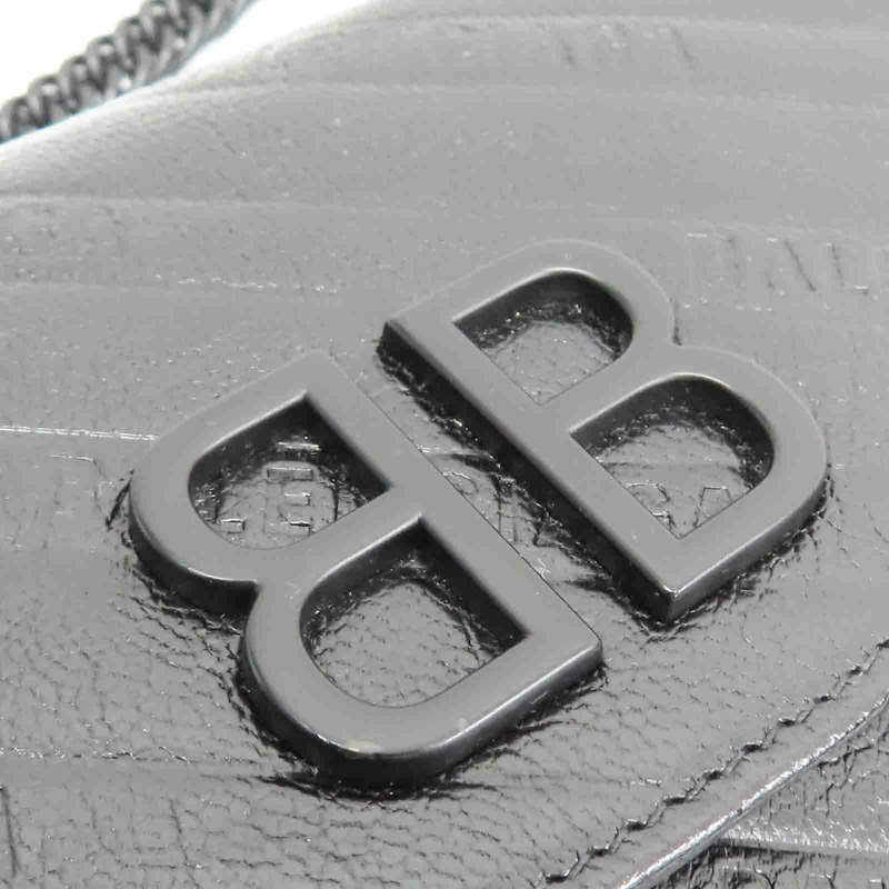 黑色牛皮 BB 鏈條 肩背包 561507【Balenciaga 巴黎世家】 561507-14