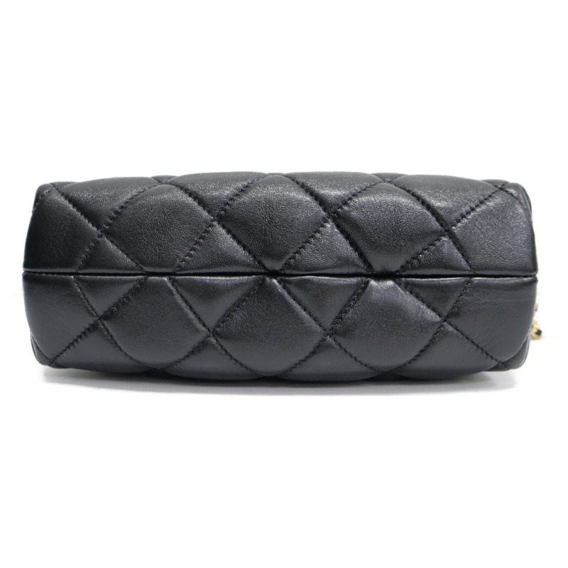 黑色羊皮 Mini Hobo 肩背包【CHANEL 香奈兒】 AS4966-3