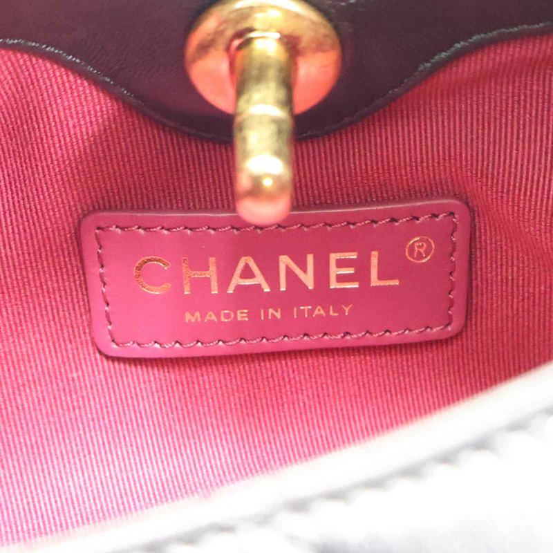 黑色羊皮 Mini Hobo 肩背包【CHANEL 香奈兒】 AS4966-5