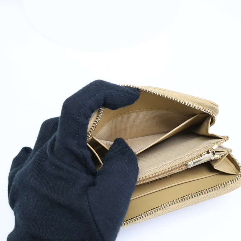 卡其色牛皮 拉鍊 零錢包 AP4658【CHANEL 香奈兒】 AP4658-5